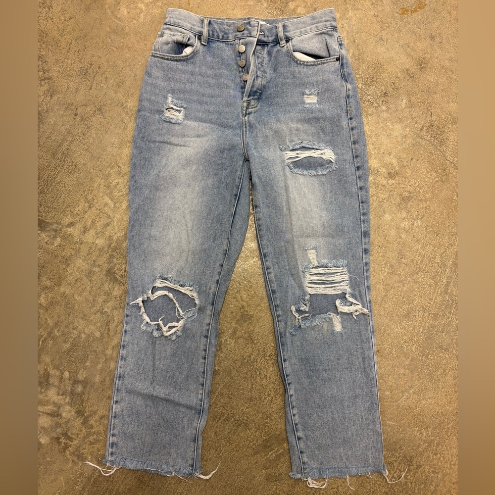 PacSun High Rise Distressed Light Blue Jeans